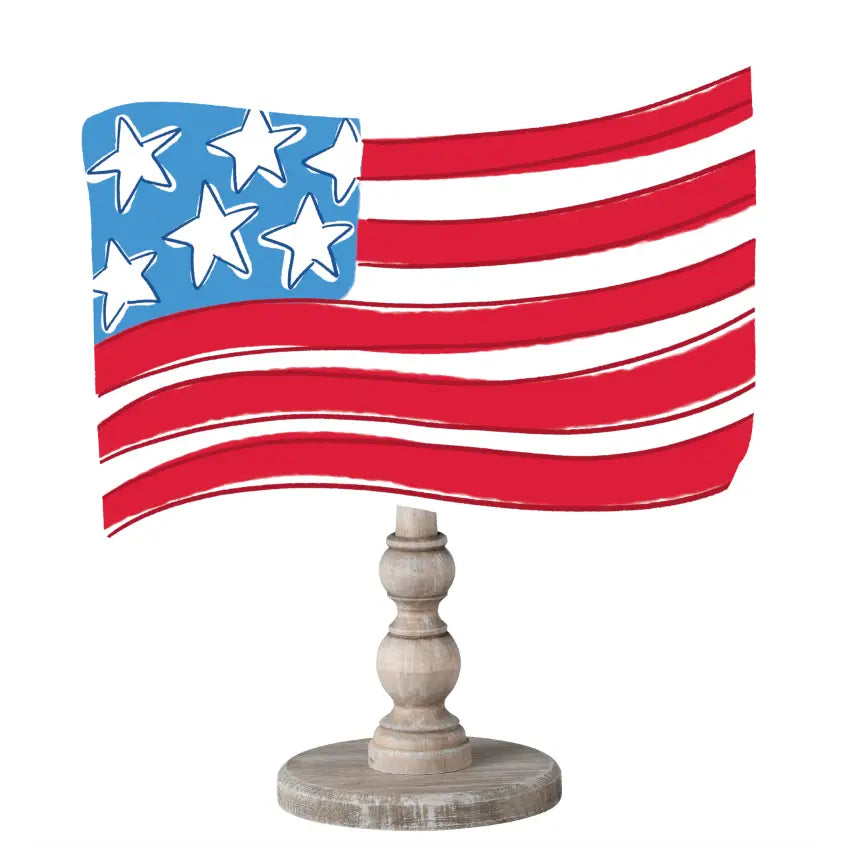 Waving American Flag Topper