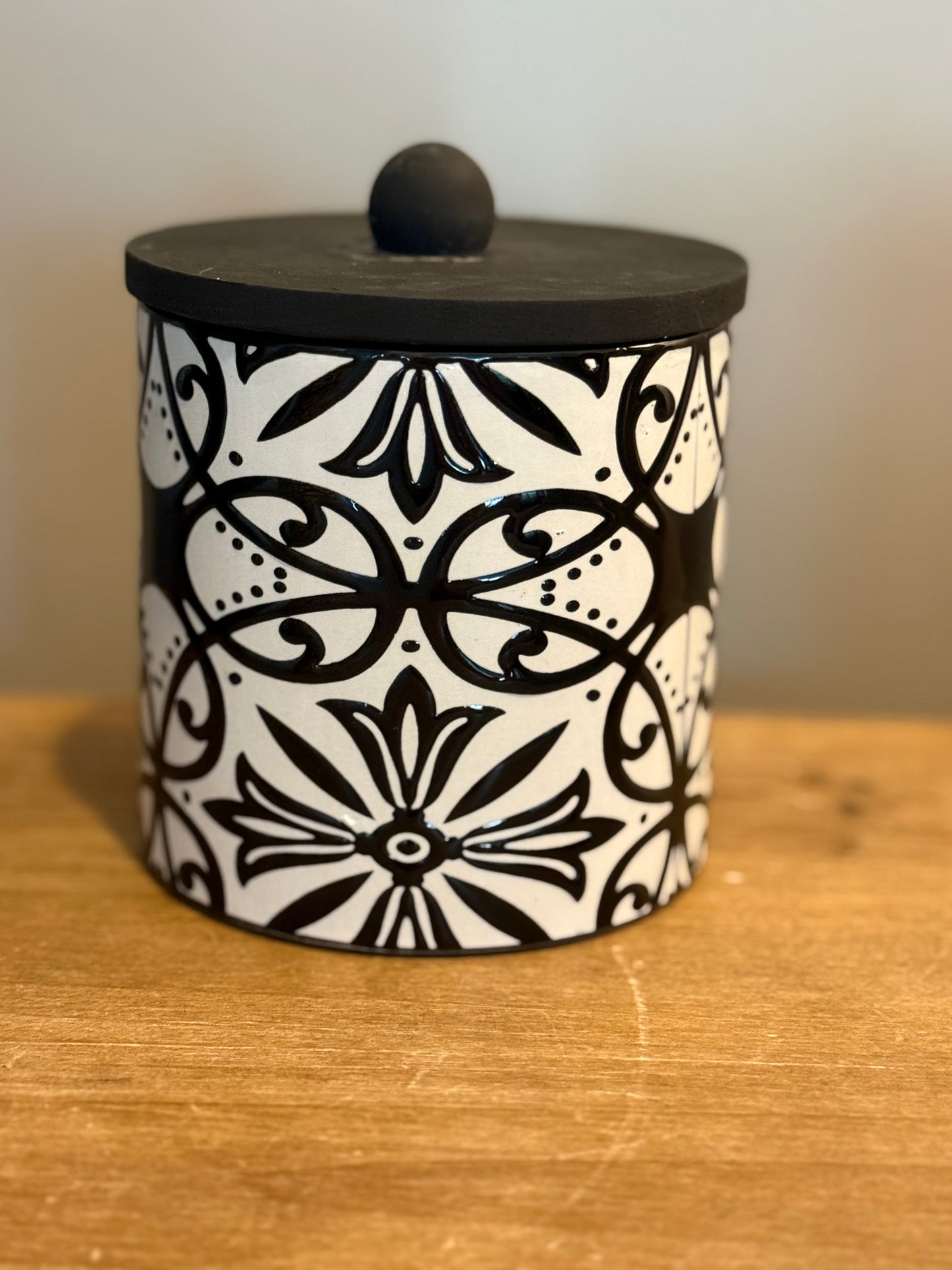 Black and White Stoneware Containers