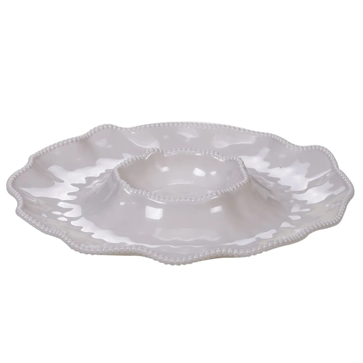 Perlette Cream Melamine Chip and Dip