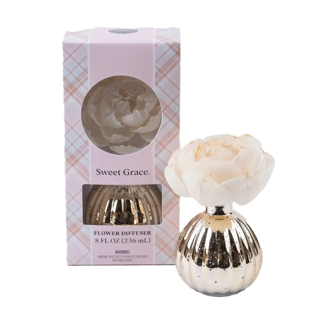 Sweet Grace Flower Diffuser- Metallic Vase