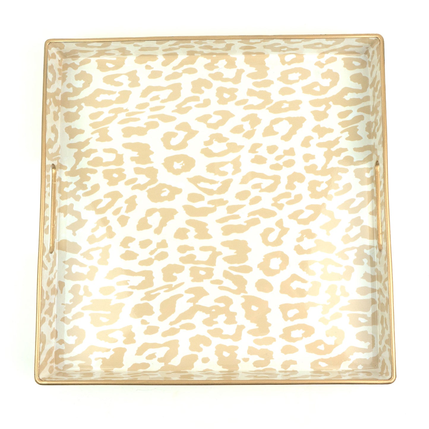 Natural Leopard Square Tray