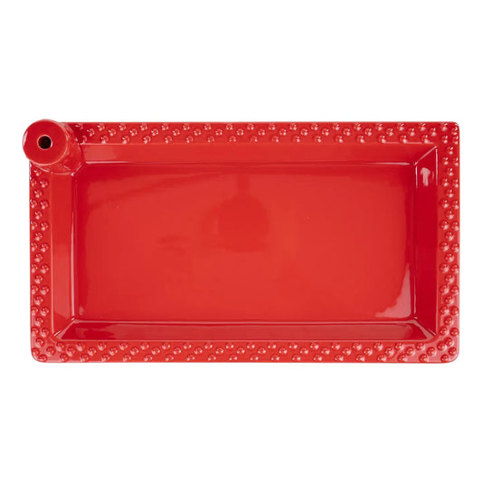 Red Rectangular Charcuterie Platter