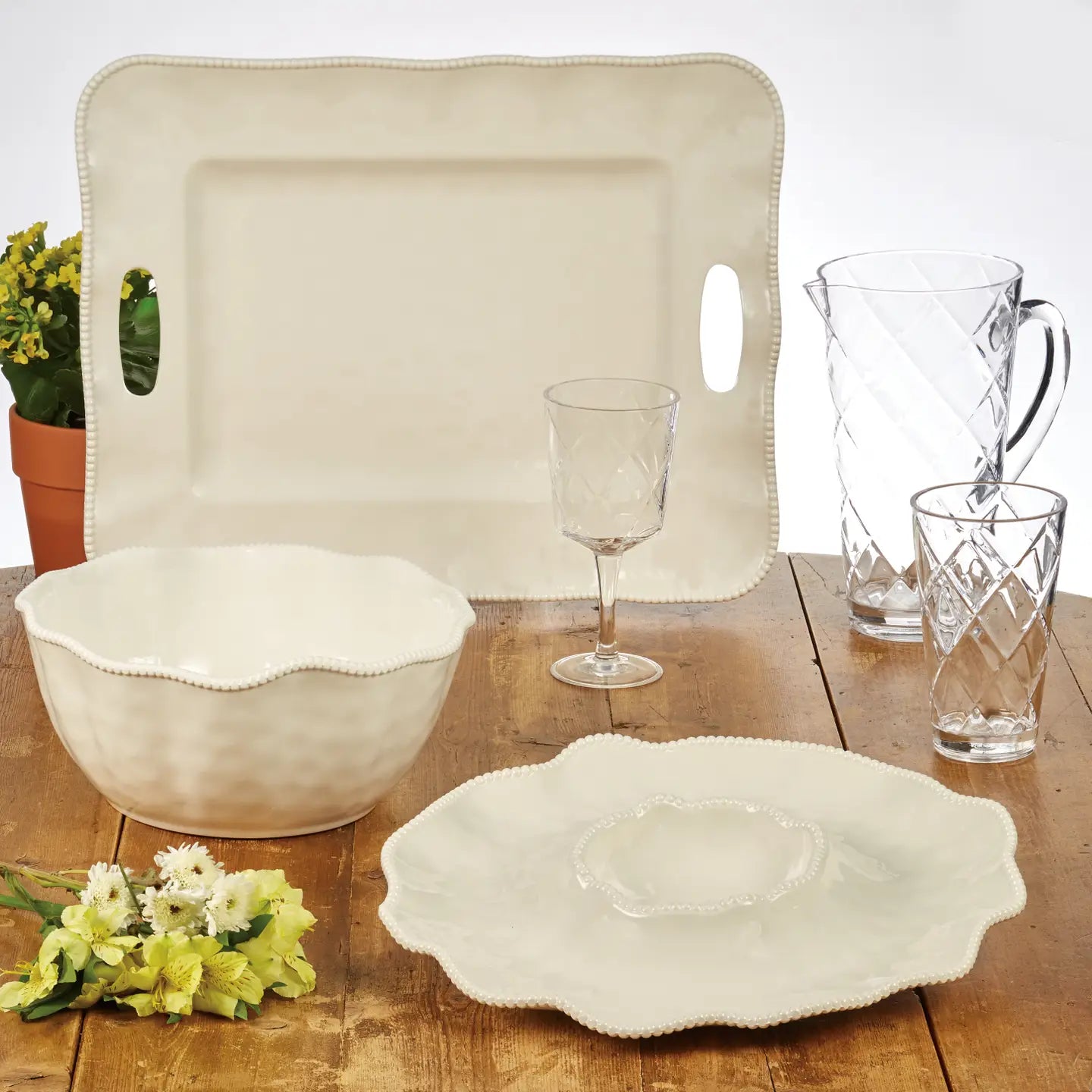 Melamine Tray with Handles