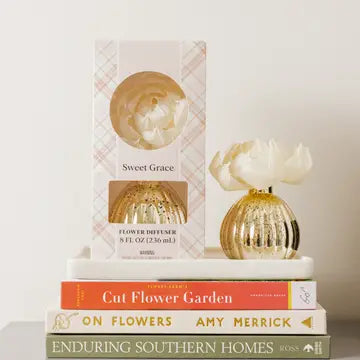 Sweet Grace Flower Diffuser- Metallic Vase