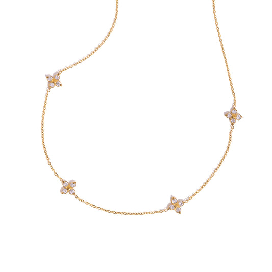 CZ Flower Necklace