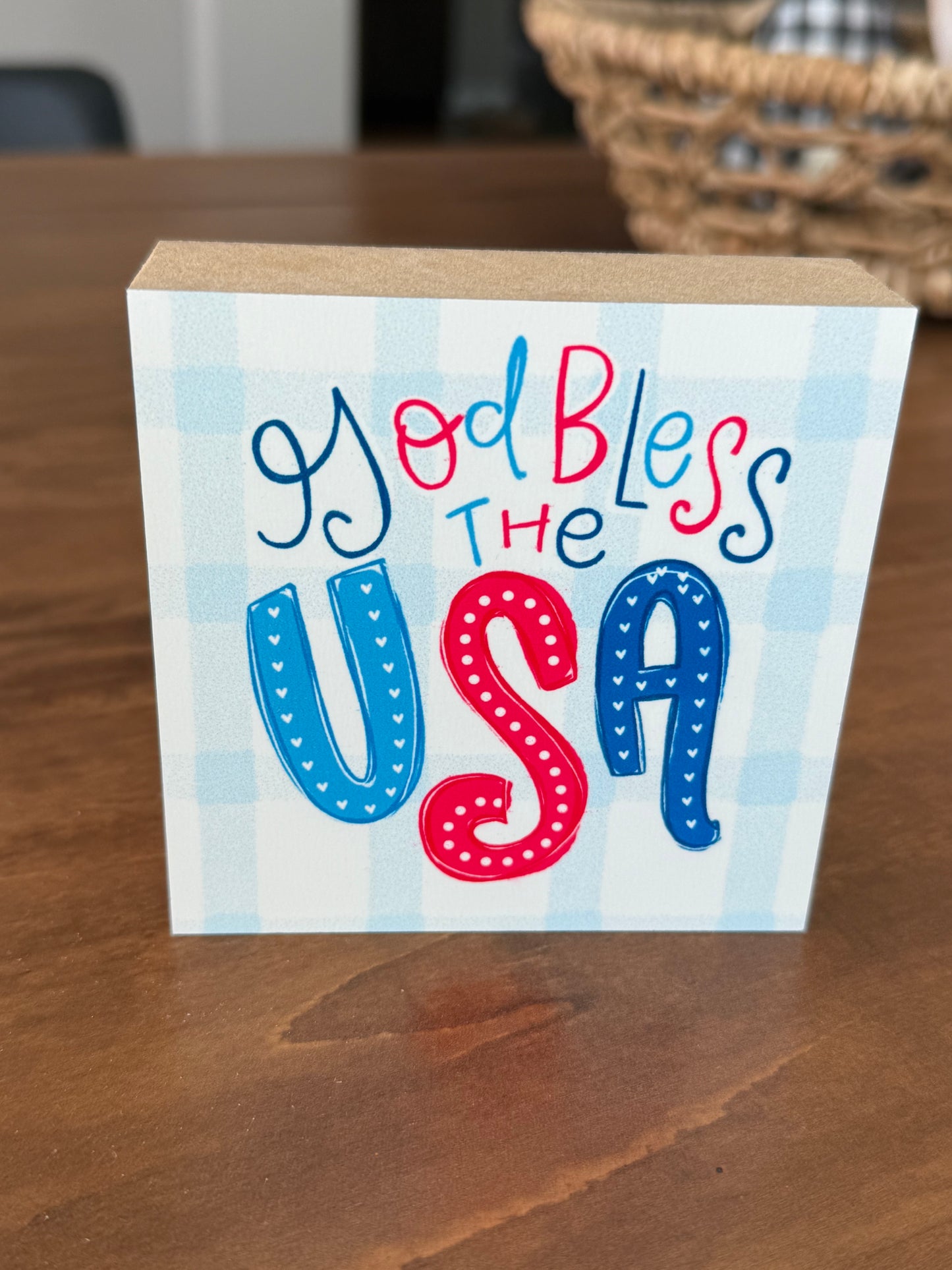 God Bless The USA 4x4 block