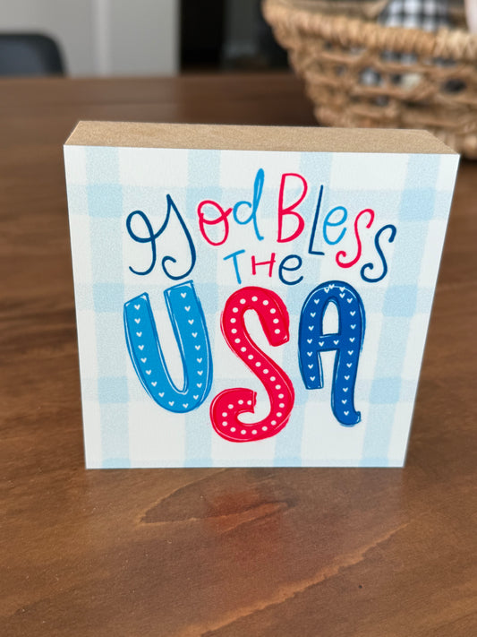 God Bless The USA 4x4 block