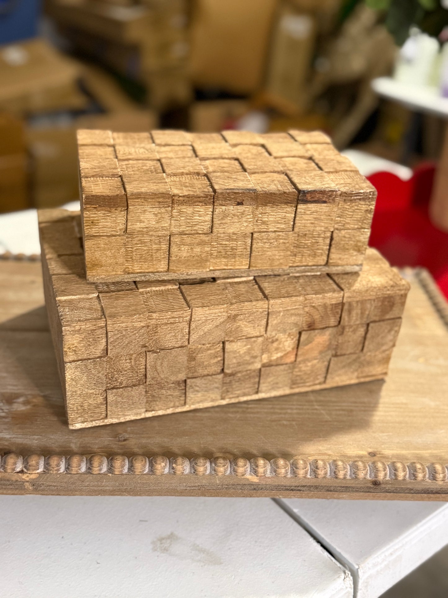 Wood Weave Boxes (2 sizes)