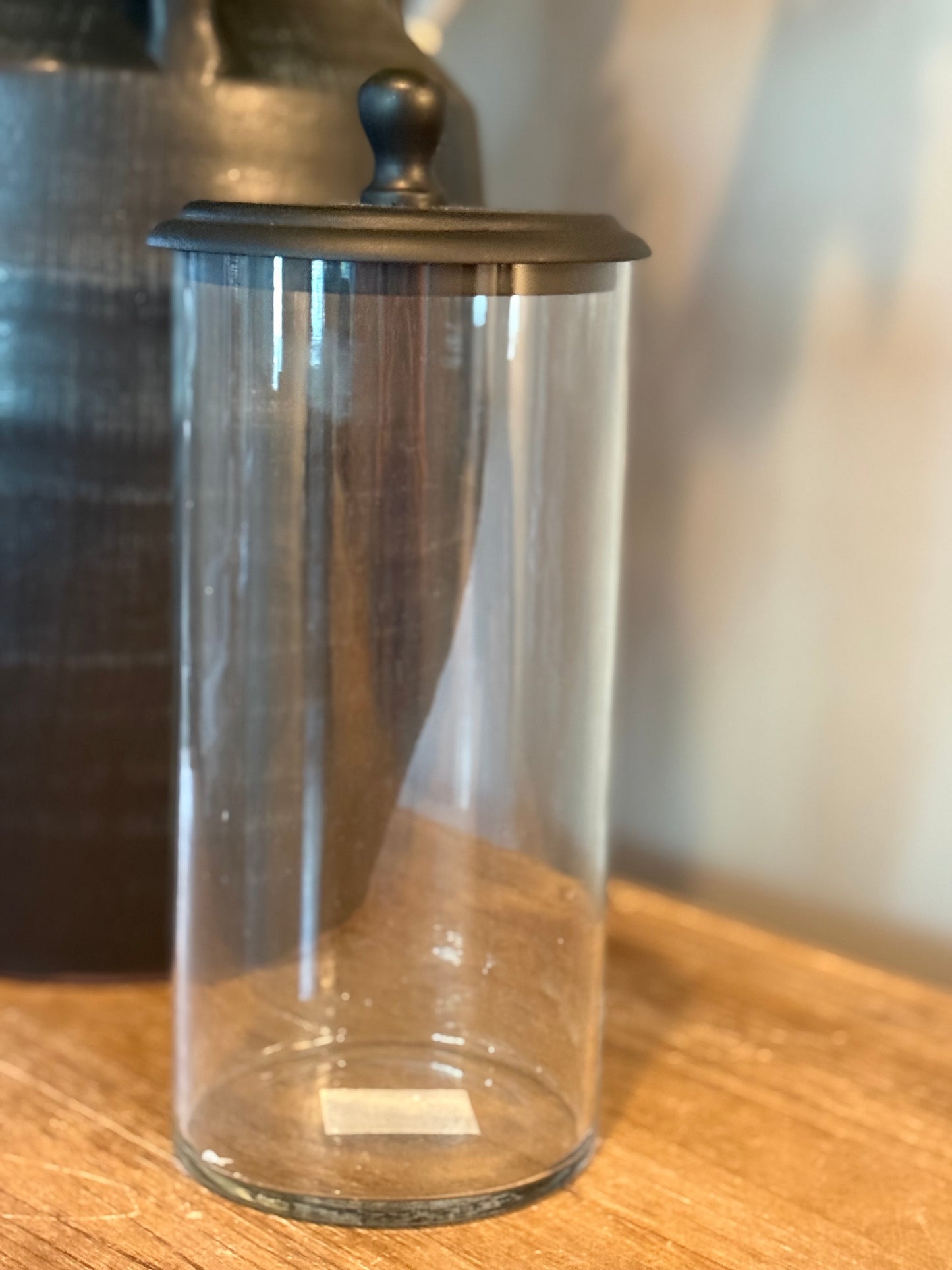 Glass Jars with Wooden Black Lid (3 sizes)